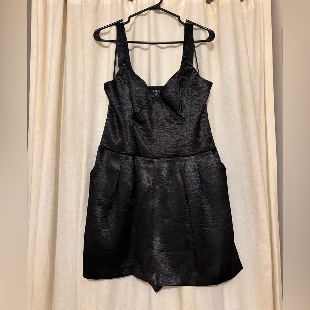Guess Black Satin Jumpsuit